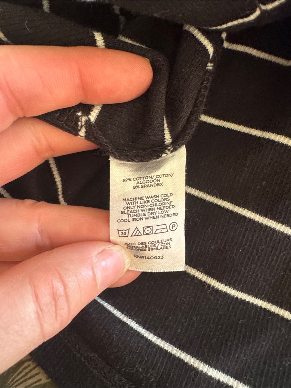 Ann Taylor Navy and White Striped Button Front Tank - Picture 3 of 4
